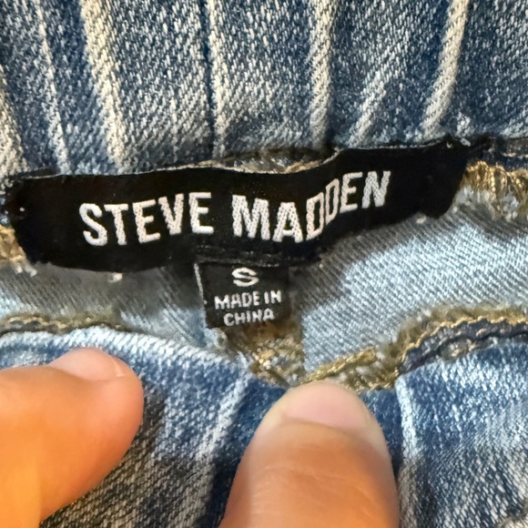 Steve Madden Pull On Blue Cargo Jeans Elastic Waist 
Inseam 28
W 14/28
Rise 11 - Picture 4 of 6